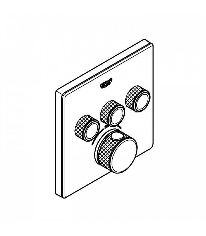 Compra online Termostato embutido Grohe Grohtherm SmartControl com 3 válvulas (Ref. 29157LS0) en oferta al mejor precio