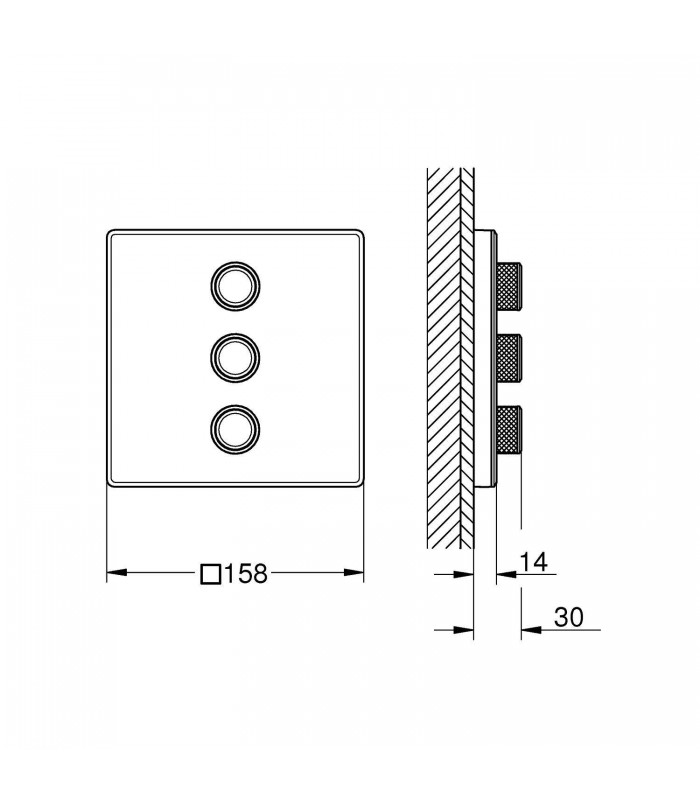Compra online Grohe Grohtherm SmartControl Placa con triple llave de paso (Ref. 29158LS0) en oferta al mejor precio