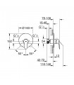 Grohe BauEdge Monomando de ducha 1/2" (Ref. 29078000)