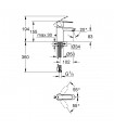 Grohe Wave Cosmopolitan Monomando de lavabo 1/2" Tamaño S (Ref. 23204000)