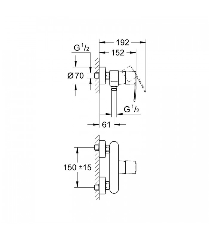 Compra online Grohe Wave Cosmopolitan Monomando de ducha 1/2" (Ref. 23208000) en oferta al mejor precio