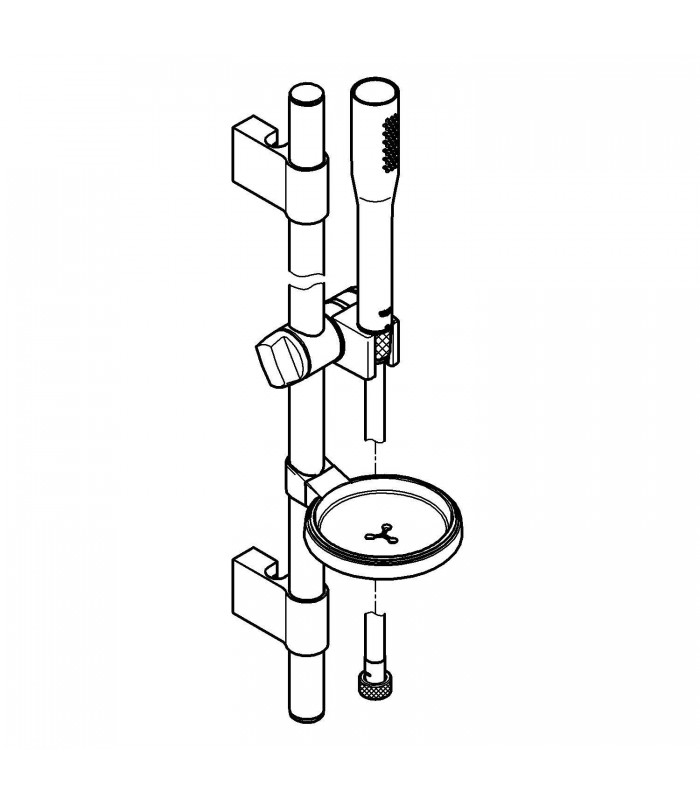 Compra online Conjunto de barra de chuveiro Grohe Euphoria Cosmopolitan Stick 1 jato (Ref. 27368000) en oferta al mejor precio