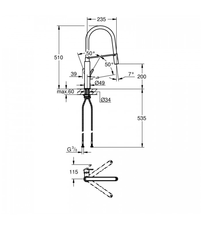 Compra online Misturadora monocomando para lavatório Grohe Feel 1/2" (Ref. 31489000) en oferta al mejor precio