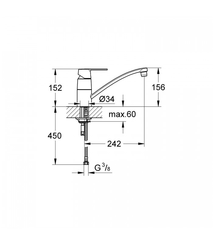 Compra online Grohe Get Monomando de fregadero 1/2" (Ref. 32891000) en oferta al mejor precio
