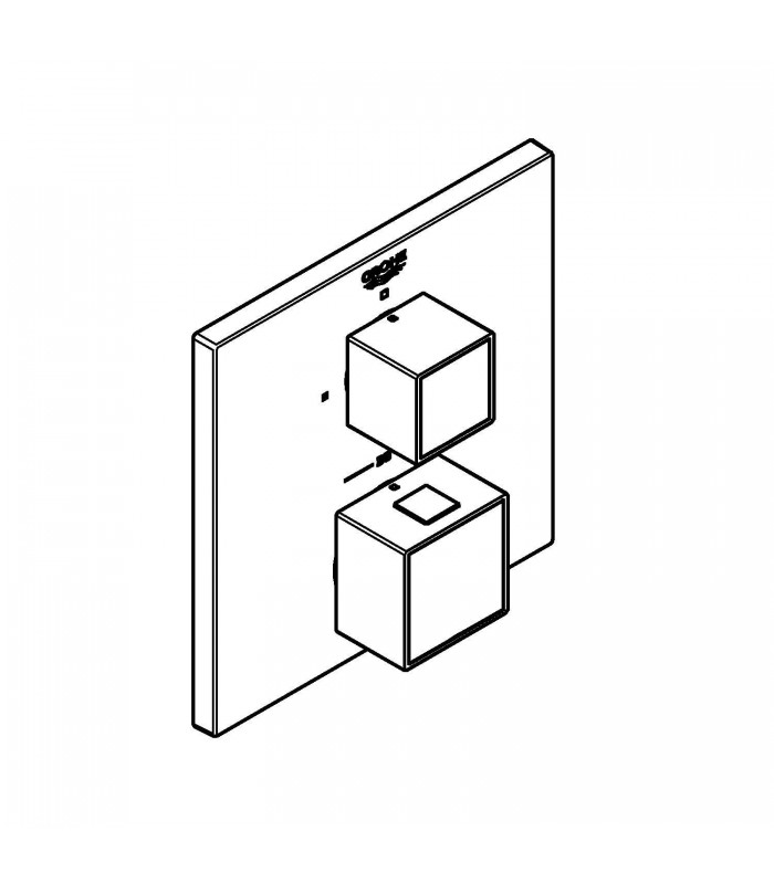 Compra online Grohe Grohtherm Cube Termostato para 1 salida con llave de corte (Ref. 24153000) en oferta al mejor precio