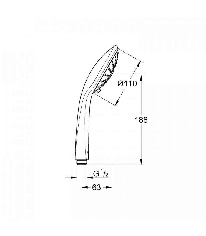 Compra online Chuveiro de mão com massagem Grohe Euphoria 110 3 jatos cromado (Ref. 27239001) en oferta al mejor precio