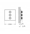 Grohe Grohtherm SmartControl Placa con triple llave de paso Cuadrado (Ref. 29127000)