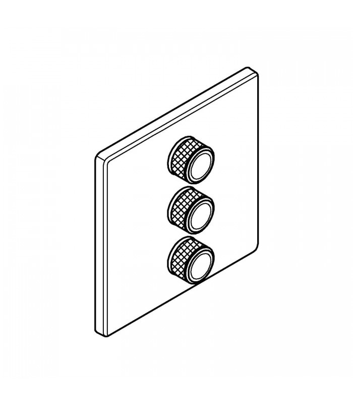 Compra online Grohe Grohtherm SmartControl Placa con triple llave de paso Cuadrado (Ref. 29127000) en oferta al mejor precio