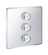 Grohe Grohtherm SmartControl Placa con triple llave de paso Cuadrado (Ref. 29127000)