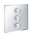 Grohe Grohtherm SmartControl Placa con triple llave de paso Cuadrado (Ref. 29127000)