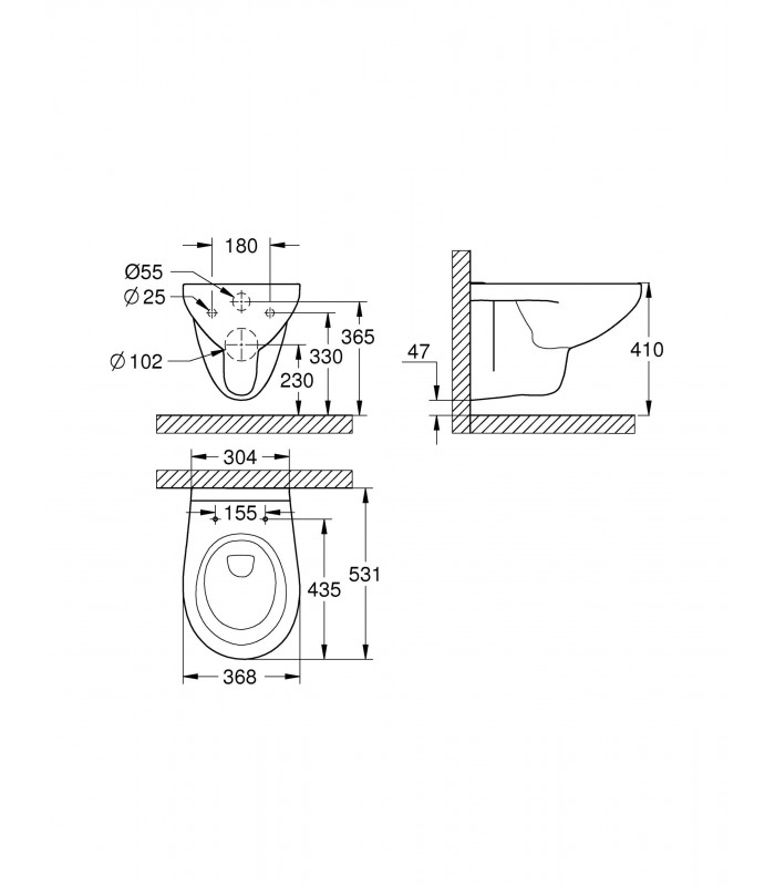 Compra online Sanita suspensa Grohe Sanitário BAU (Ref.39427000) en oferta al mejor precio