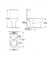 Grohe BAU Inodoro a suelo para cisterna. Salida V. Rimless  (39429000)