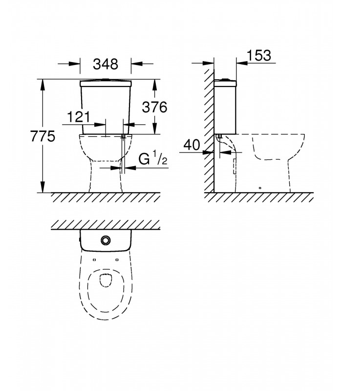 Compra online Grohe sanitários BAU tanque baixo autoclismo (Ref. 39436000) en oferta al mejor precio