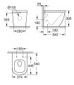 Grohe Euro WC suelo para tanque alto. Salida universal  (39339000)
