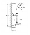 Grohe Vitalio Go 100 Conjunto de barra de ducha 1 chorro (Ref. 26196000)