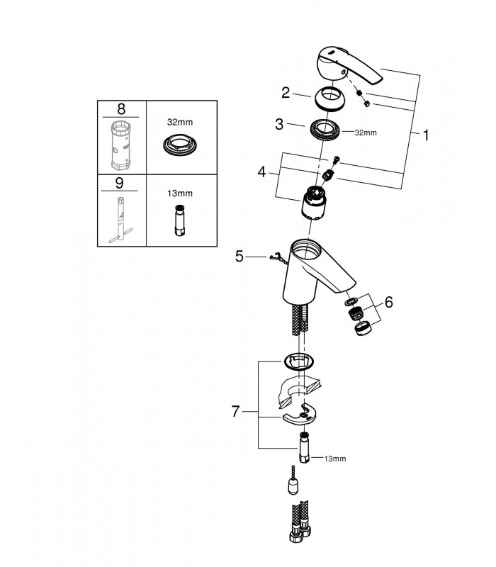 Compra online Grohe Start Monomando de lavabo 1/2" Tamaño S (Ref. 32277001) en oferta al mejor precio