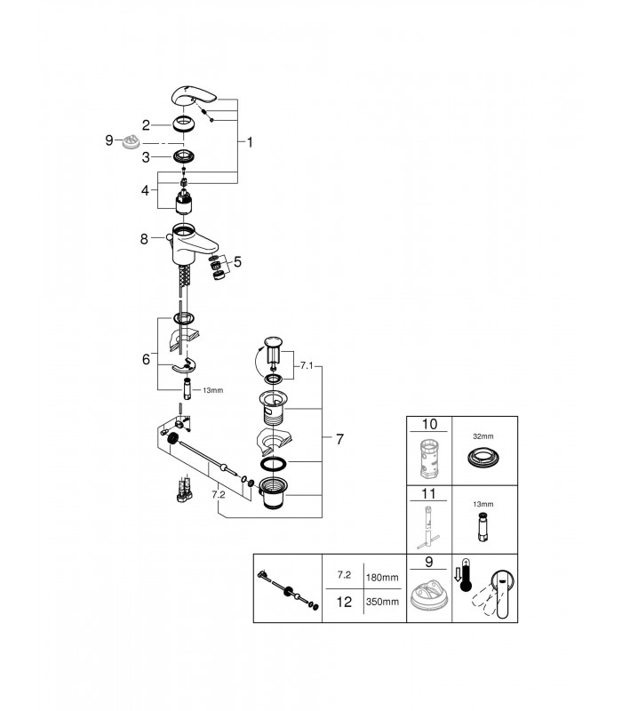 Compra online Grohe Swift Monomando de lavabo 1/2" Tamaño S (Ref. 23919000) en oferta al mejor precio