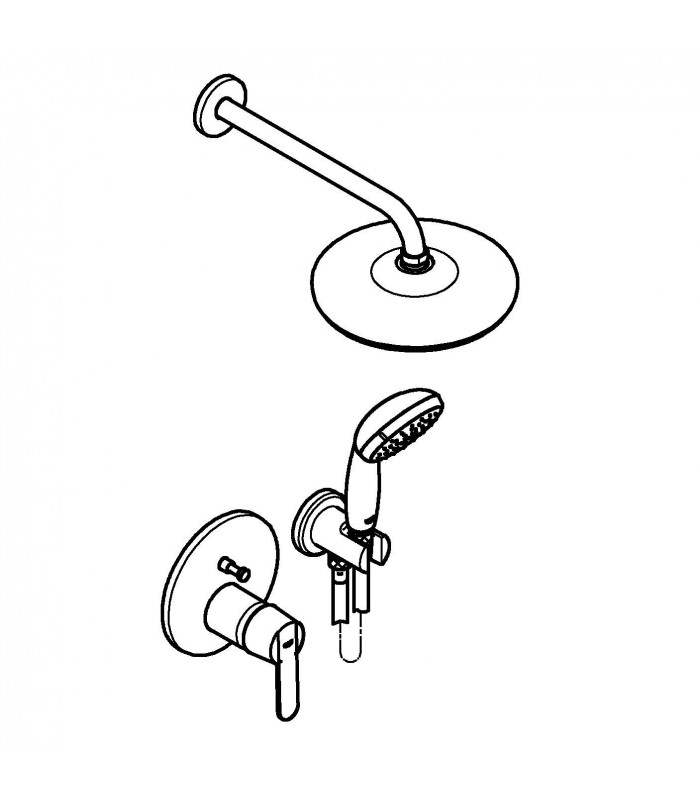 Compra online Grohe Vitalio Start 210 Obtenha sistema de chuveiro (Perf. 25220001) en oferta al mejor precio