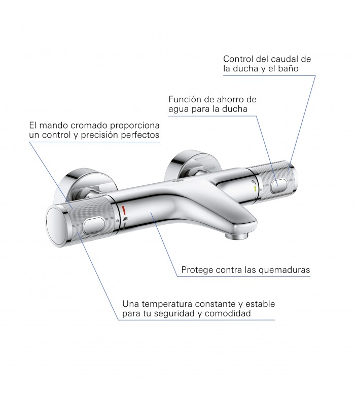 Compra online Termostato para banheira e chuveiro Grohe Precision Feel 34788000 en oferta al mejor precio