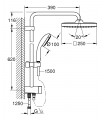 Grohe Vitalio Start System 250 Cube Sistema de ducha flexible con desviador para montaje en pared