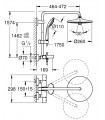 Grohe Euphoria 260 - Sistema de bañera y ducha con termostato, alcachofa 260 mm con tres chorros y teleducha de 110 mm