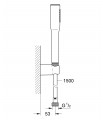 Grohe Euphoria Cosmopolitan Stick Conjunto de ducha con soporte de pared 1 chorro (Ref. 27369000)