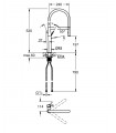 Grohe Essence Professional - Grifo de fregadero monomando, caño giratorio de 360°, caño alto, dos opciones de chorro (30294000)