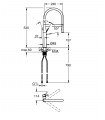 Grohe Essence Professional - Misturador monocomando para pia de cozinha, bica giratória 360°, bica alta, duas opções de jato (30