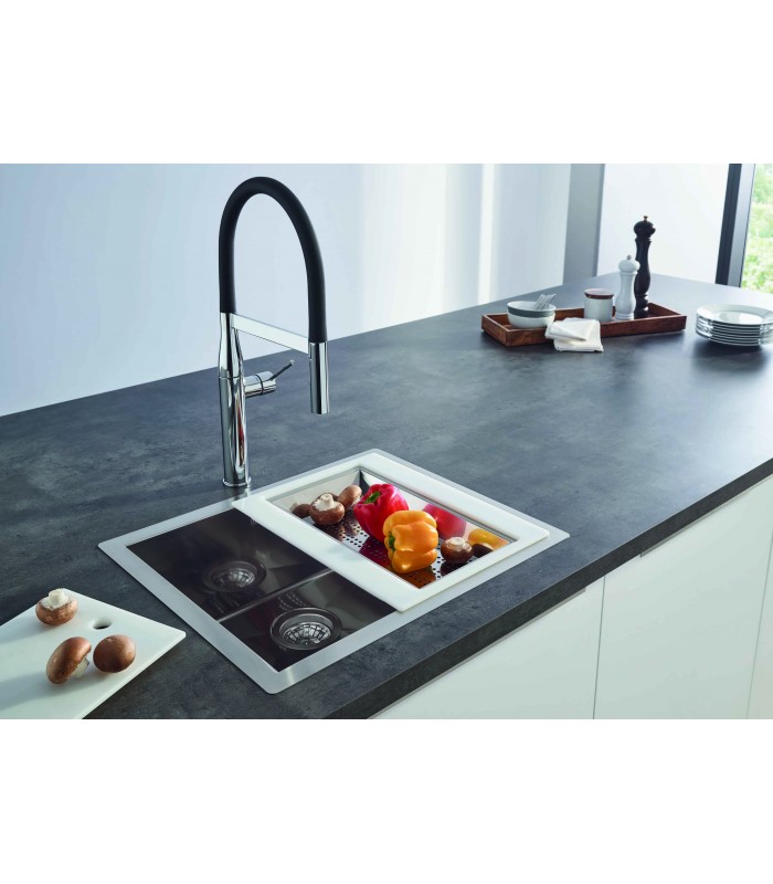 Compra online Grohe Essence Professional - Misturador monocomando para pia de cozinha, bica giratória 360°, bica alta, duas opções de jato (30 en oferta al mejor precio