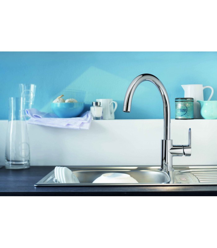 Compra online Grifo fregadero Grohe BauEdge caño giratorio (31367000) en oferta al mejor precio