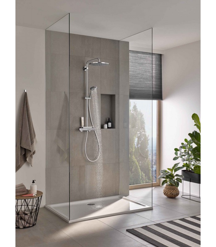 Compra online Sistema de chuveiro Grohe Vitalio System 310 com termostato e bandeja EasyReach 26401001 en oferta al mejor precio