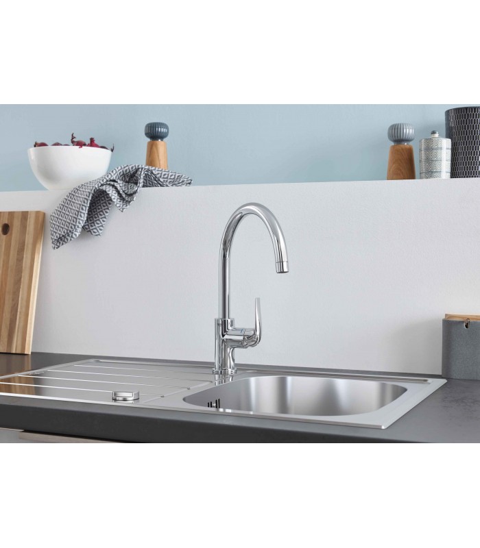 Compra online Pia de aço inoxidável Grohe com escorredor K200 (31552SD1) en oferta al mejor precio