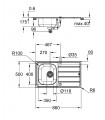 Pia de aço inoxidável Grohe com escorredor K200 (31552SD1)