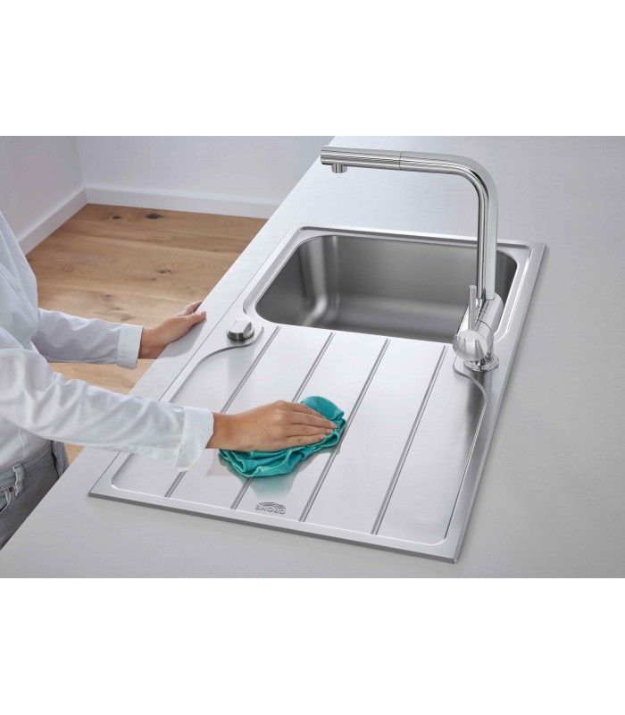 Compra online Pia de aço inoxidável Grohe com escorredor K500 (31571SD1) en oferta al mejor precio