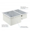 Pia de aço inoxidável K700U Grohe (31577SD1)