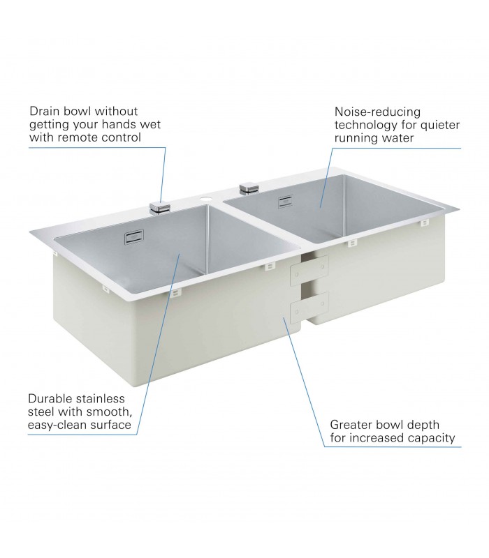 Compra online Pia de aço inoxidável Grohe K800 (31585SD1) en oferta al mejor precio