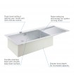 Fregadero de acero inoxidable Grohe con escurridor K1000  (31581SD1)