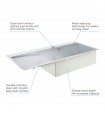 Fregadero de acero inoxidable Grohe con escurridor K1000  (31582SD1)