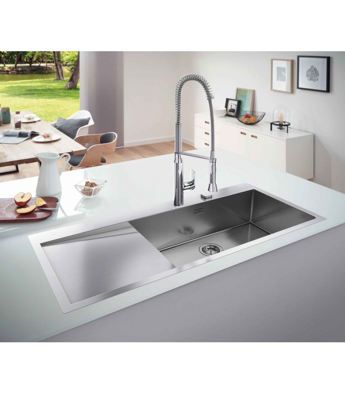 Compra online Pia de aço inoxidável Grohe com escorredor K1000 (31582SD1) en oferta al mejor precio