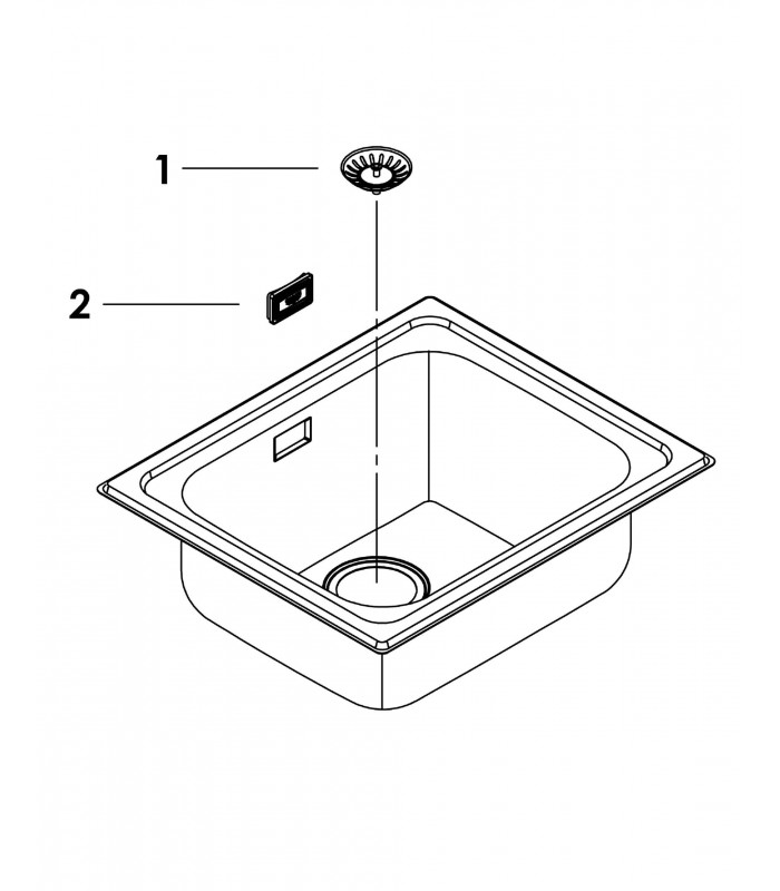 Compra online Pia de aço inoxidável Grohe K200 (31719SD0) en oferta al mejor precio