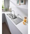 Pia de aço inoxidável Grohe com escorredor K400 (31587SD0)
