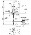 Grohe Start Edge Grifo de lavabo 1/2" Tamaño L (24201001)