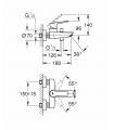 Grifo para baño y ducha 1/2" Grohe Start 24206002