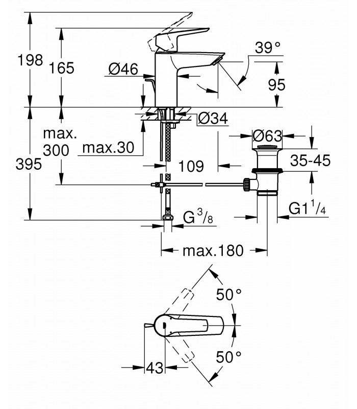 Compra online Início QUICKFIX da Grohe | Torneira de lavatório tamanho S de 1/2" | Cromada (24209002) en oferta al mejor precio