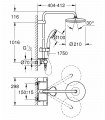 Grohe Vitalio Start System 210 Sistema de ducha con termostato (26814001)