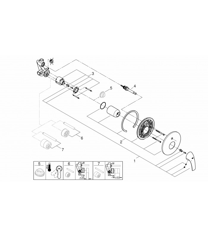 Compra online Grohe Start Curve Grifo para baño y ducha 1/2" (29115000) en oferta al mejor precio