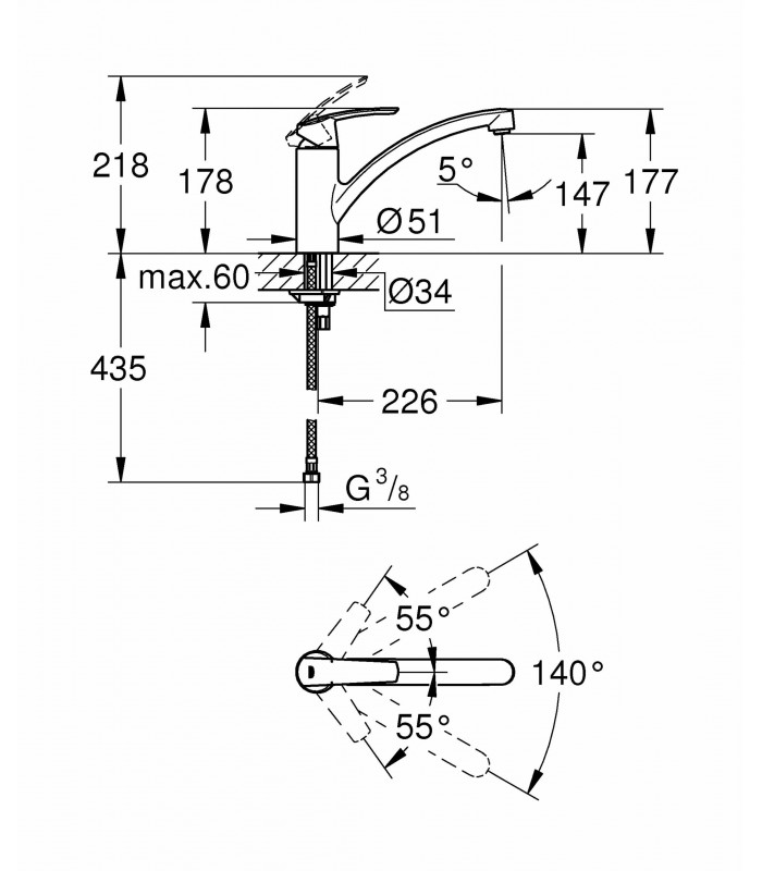 Compra online Torneira de pia Grohe Start 1/2" (32441001) en oferta al mejor precio