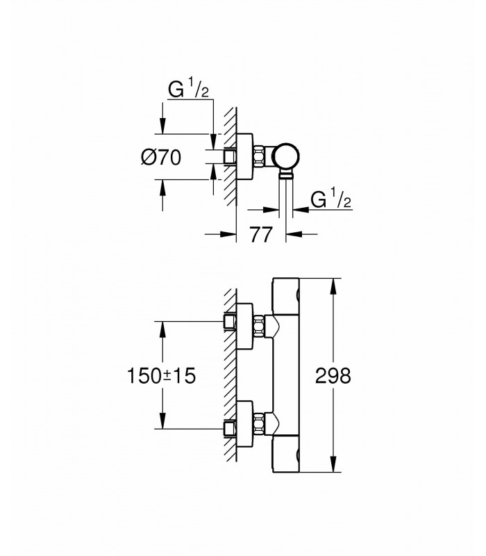 Compra online Grohe Precision Get Termostato de ducha 1/2" (34773000) en oferta al mejor precio