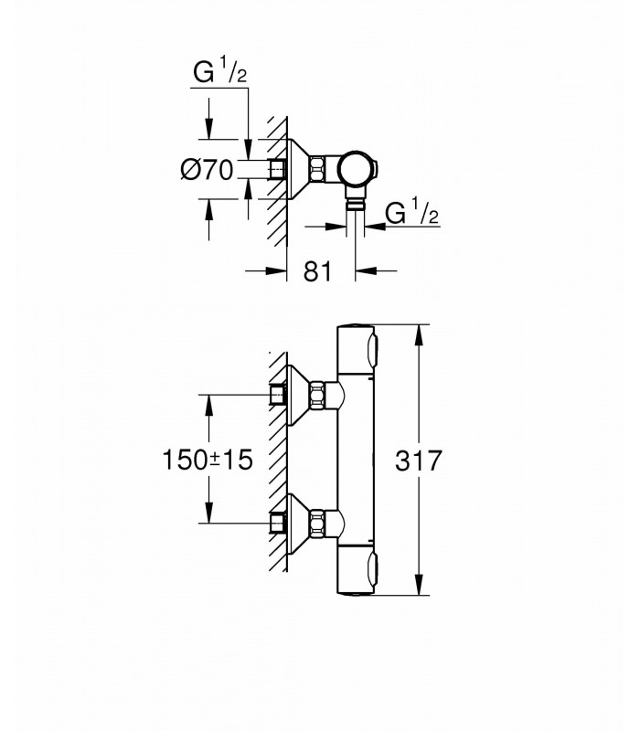 Compra online Termostato de chuveiro Grohe Precision Flow 34840000 en oferta al mejor precio