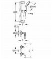 Conjunto de chuveiro com termostato Grohe Precision Flow 1/2" 34841000